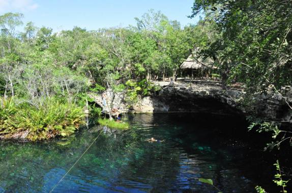 Cenote Jardin del Eden, em Tulum, na costa caribenha do Yucatán, no México